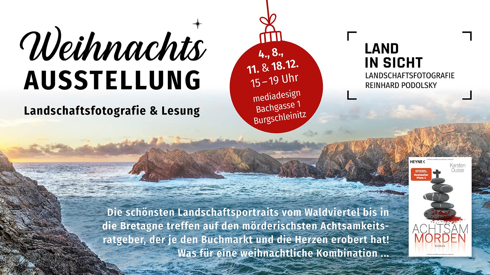 Einladung zur Weihnachtsausstellung mit Lesung